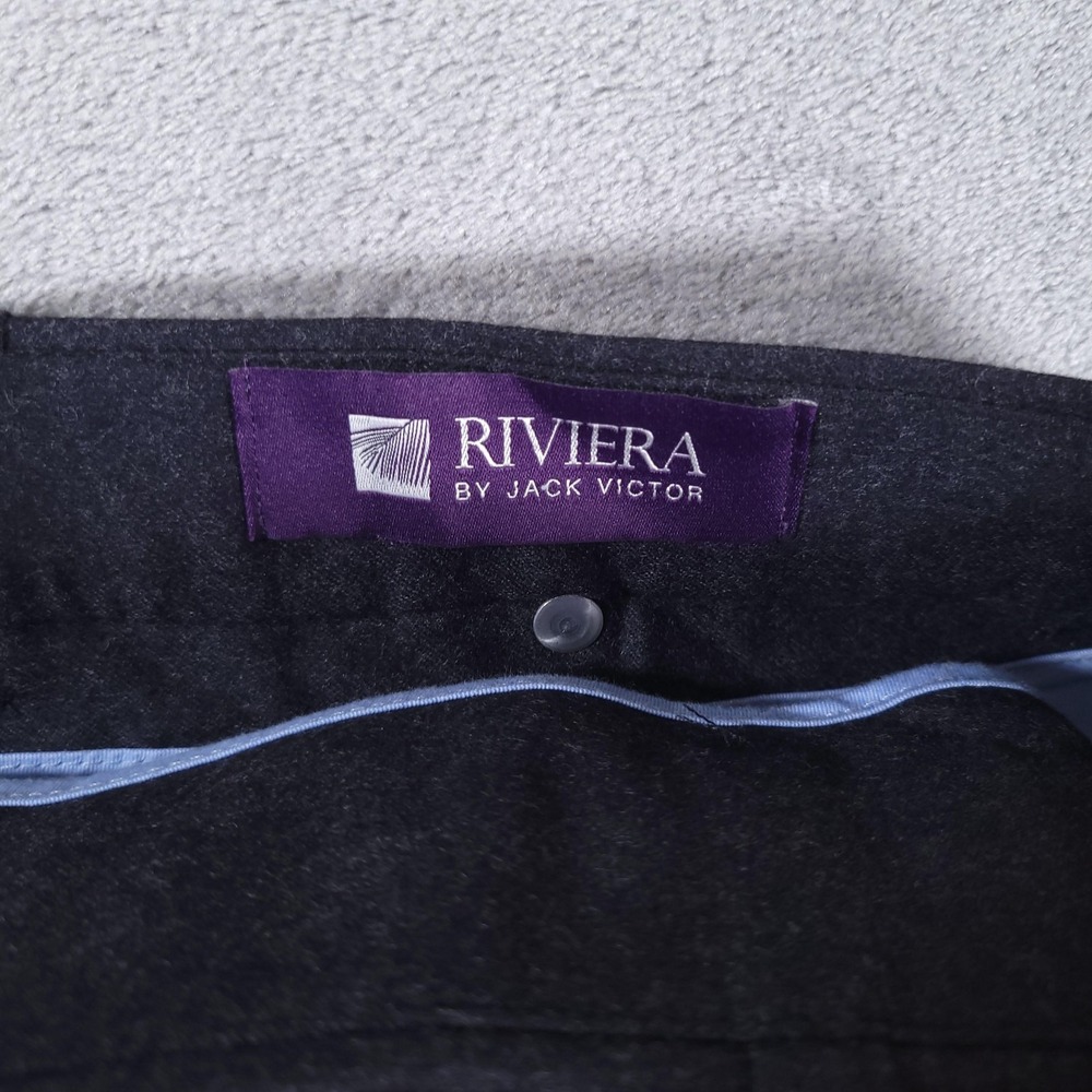 Riviera Jack Victor Pants Mens 44R Wool Vitale Barberis Canonico Italy Dress - Picture 9 of 11